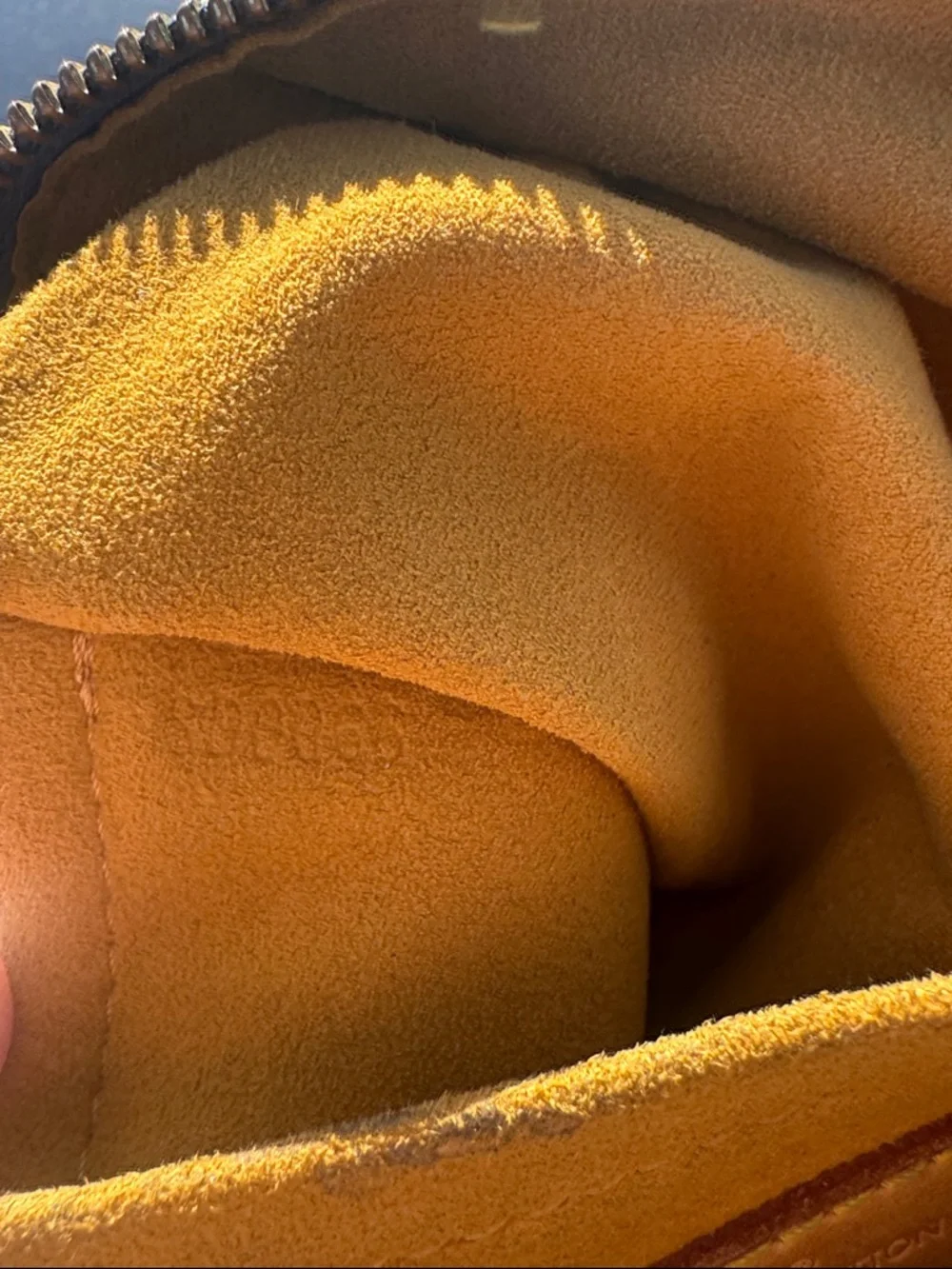 Vintage Louis Vuitton Denim Shoulder Bag with Leather Trim Baggy Pm - Picture 5 of 5